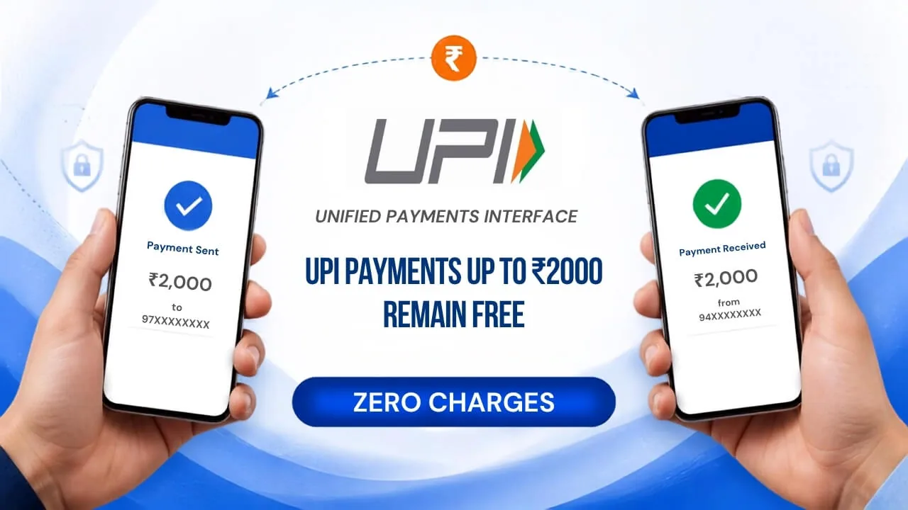 UPI Payments Up to Rs 2,000 Remain Free of Bank Charges