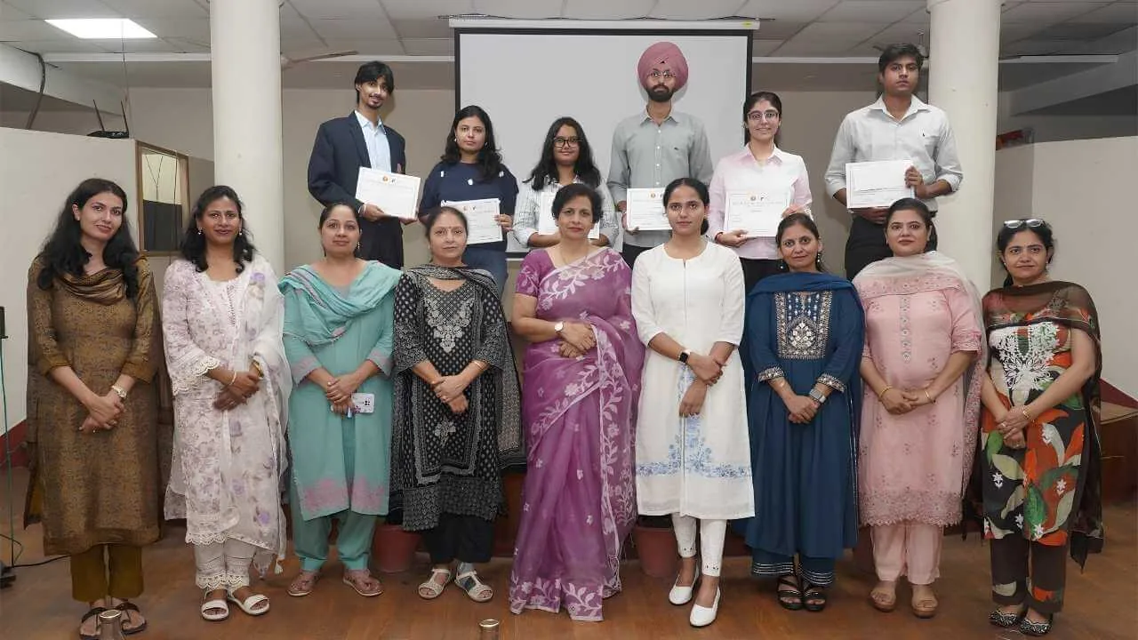 Chandigarh: MCM DAV College for Women staff and students.