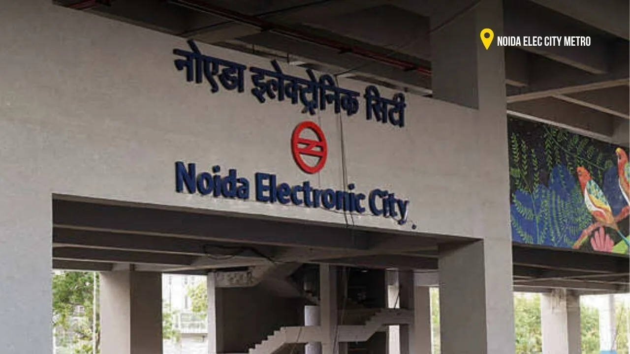 Noida Electronic City metro station.