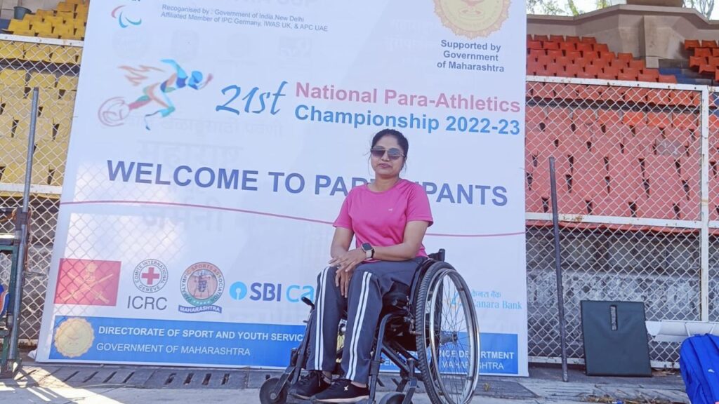 Delhi Para Athlete Mohini Chauhan During 21st National Para-Athletics Championship.