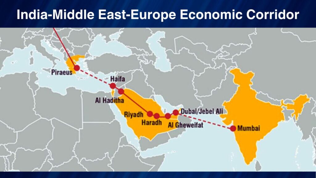 India-Middle East-Europe Economic IMEC Corridor.