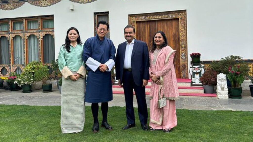 Gautam Adani meets with Bhutan's PM, King Jigme Khesar Namgyel Wangchuck, and their family