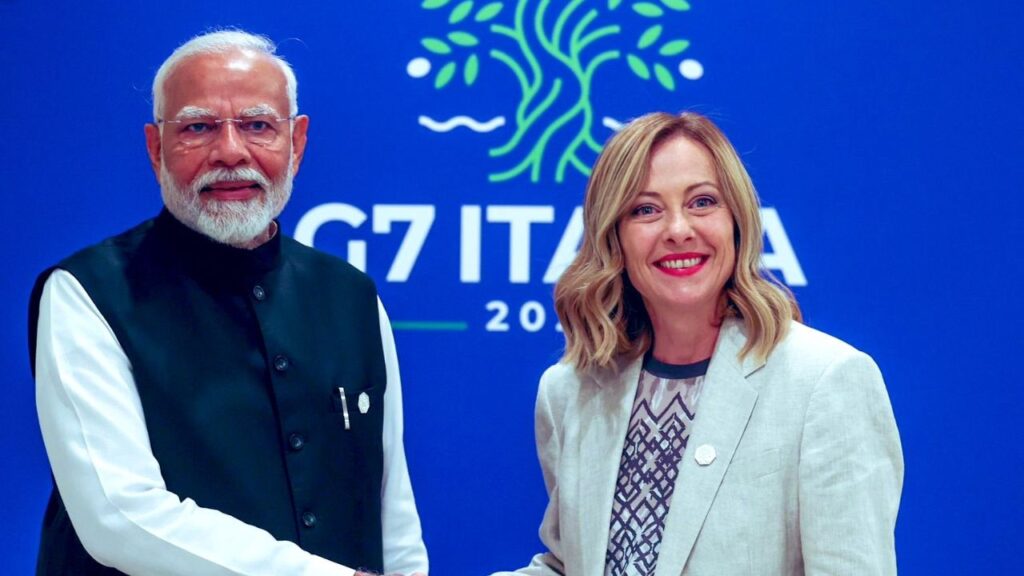 Italian PM Giorgia Meloni and PM Narendra Modi