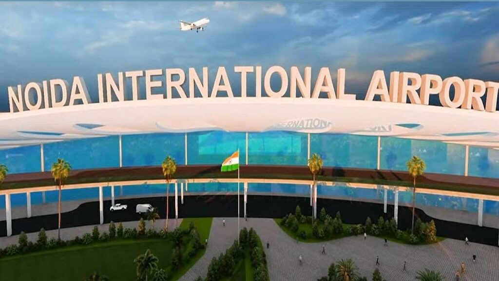 Under construction Noida International Airport layout