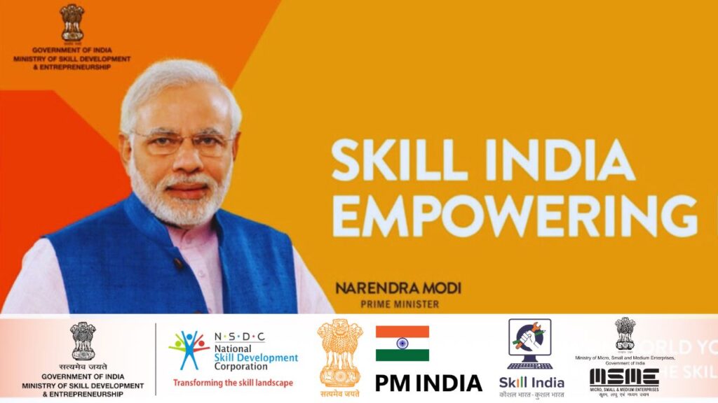 Skill India Digital Initiative Campaign With Prime Minister Narendra Modi Photo.