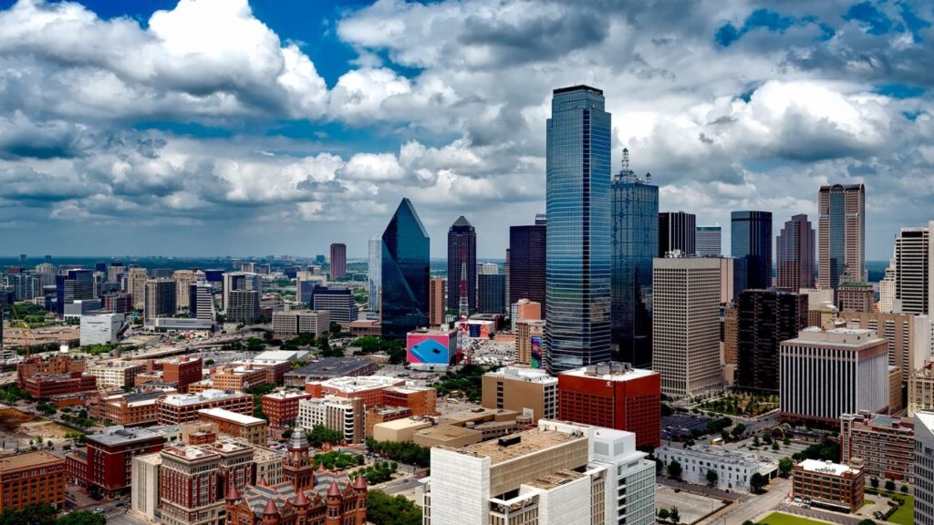 High-rise building view in Texas.