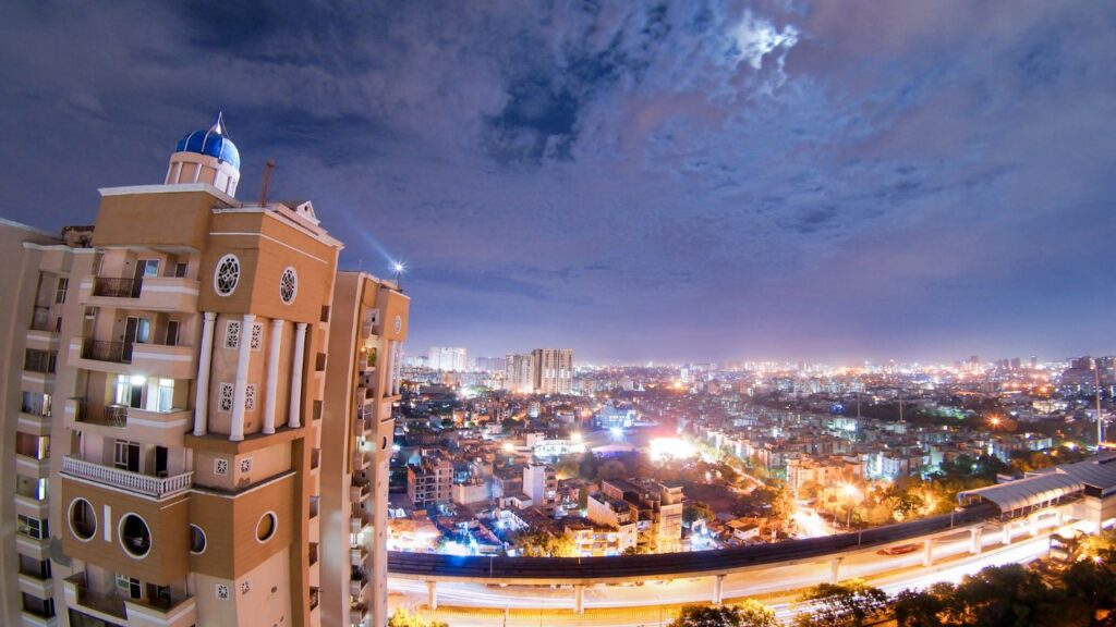 Night view of Delhi NCR