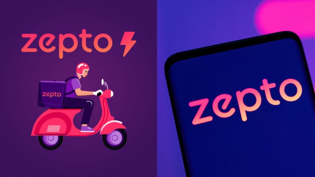 Zepto online delivery services.