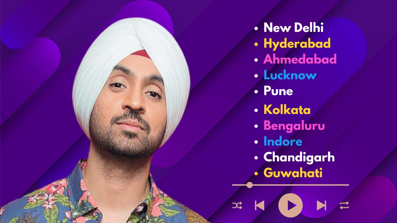 Diljit Dosanjh DilLuminati India Tour Dates, Cities, and Tickets