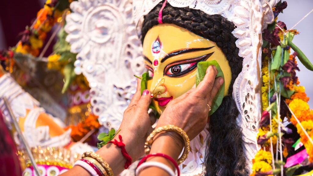 Durga Puja celebrations in Noida.