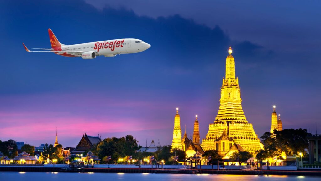 Spicejet flight Delhi to Bangkok