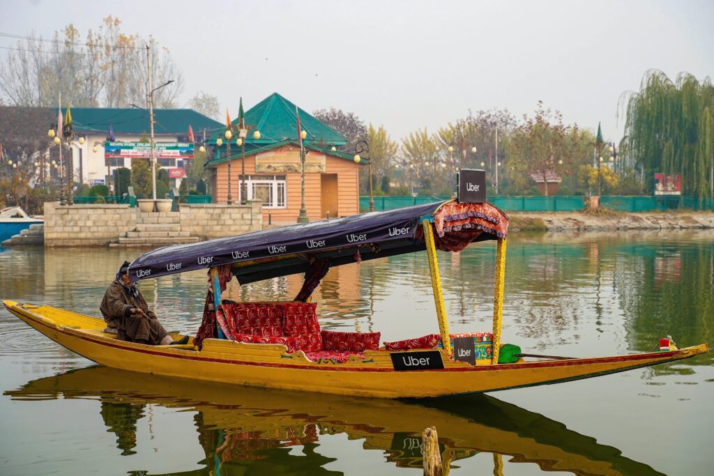 Uber Shikara service in Srinagar.